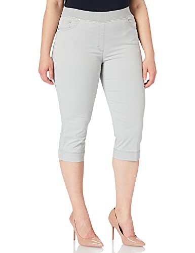 Raphaela by Brax Damskie spodnie w stylu Pamona Capri z dżerseju z efektem super dynamicznej bawełny, Smoke, 34W / 32L