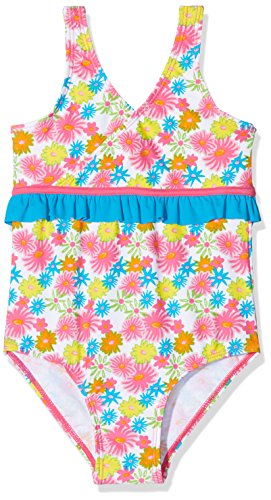 Playshoes Dziewczęcy kostium kąpielowy z ochroną przed promieniowaniem UV, jednoczęściowy, różnokolorowy (Pink 18), 122/128 cm