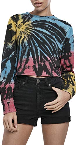 Urban Classics Damska bluza damska Tie Dye Cropped Crewneck Pulower Sweater