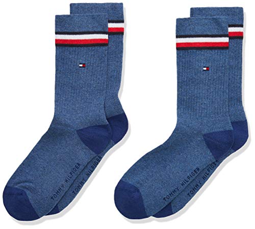 Tommy Hilfiger Unisex dziecięce skarpety Tommy Hilfiger Iconic Kids' Sports (2 sztuki), Jeans, 39-42
