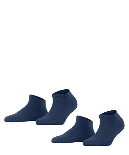 FALKE Kobiety Skarpety do trampek Happy 2-Pack , Bawełna, 2 Pak, Niebieski (Royal Blue 6000); 35-38