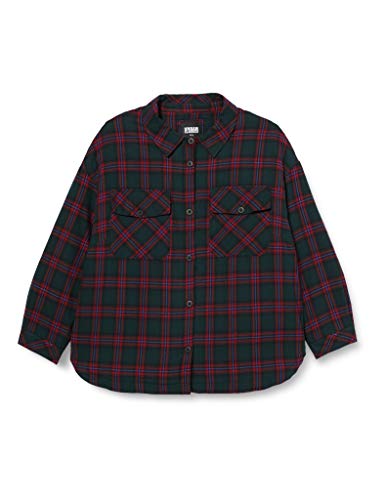 Urban Classics Damska koszula z podszewką, Jasper/Bluepurple, 4XL