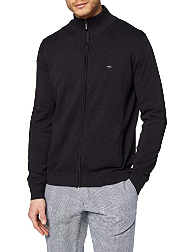 FYNCH-HATTON Kardigan SFPK 212 - Basic kurtka z dzianiny - Superfine Cotton, antracyt, XXL