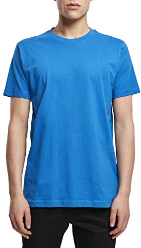 Build your Brand Męski T-shirt z okrągłym dekoltem, basic, męski top z bawełny, z okrągłym dekoltem, dostępny w wielu kolorach, rozmiary XS-5XL, niebieski (Cobalt Blue), 3XL