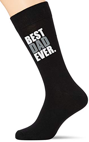 60 Second Makeover limitowane męskie Best Dad Ever V2 czarne skarpety na łydkę Dzień Ojca tata mąż chłopak wujek dziadek prezent