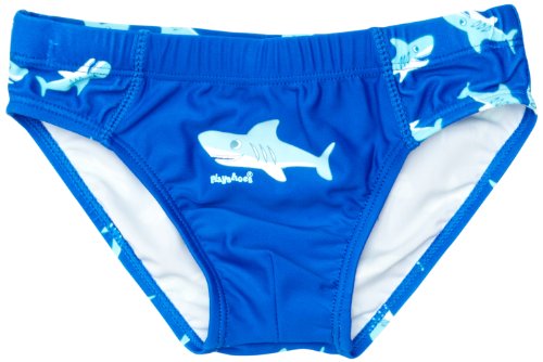 Playshoes Chłopięce kąpielówki z ochroną UV Hai, niebieski (oryginalny), 122/128 cm