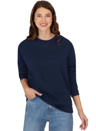 Trigema Damska bluza z szorstką stroną wewnętrzną, grantowy, 3XL