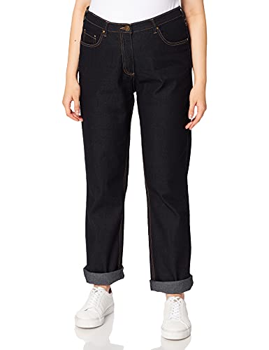 Ulla Popken Damskie spodnie jeansowe, niebieski (Dark Blue Denim), 36W / 32L