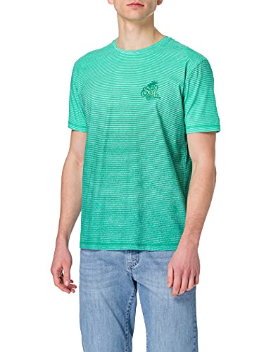 Pioneer Męski T-shirt z okrągłym dekoltem Degradé, Jade Cream, S