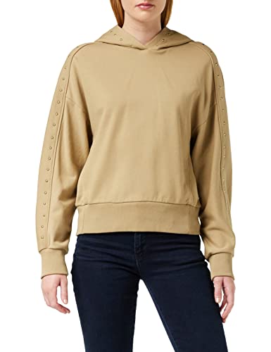 Scotch & Soda Damska bluza z kapturem oversize z nitami, 0137 piasek, M