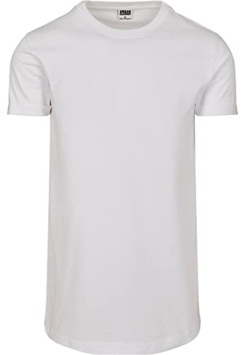 Urban Classics T-shirt męski Short Shaped Turn Up Tee, biały (White 00220), L