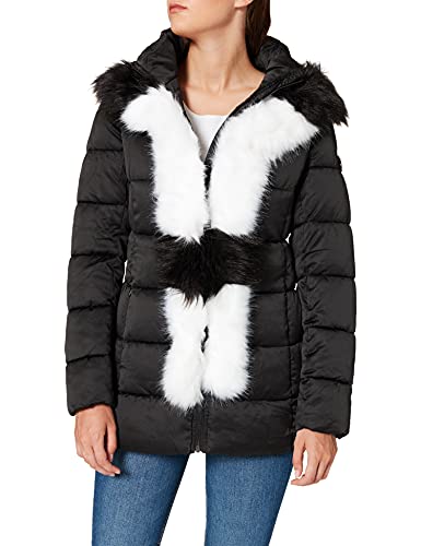 Bonamaison Damska kurtka puchowa średniej długości z panelem fasonowym T-shirt