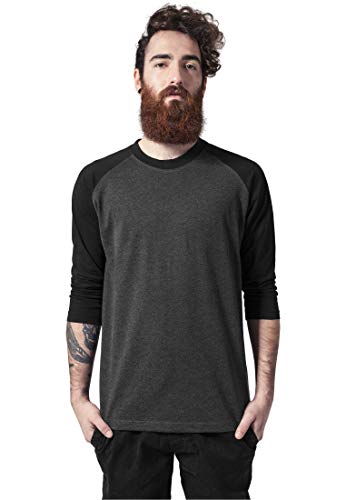 Urban Classics Men Contrast 3/4 Sleeve Raglan Tee T-shirt męski, dostępny w wielu różnych kolorach, rozmiary S-5XL, Cha/Blk., 3XL