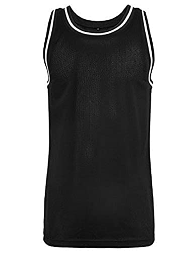 Build Your Brand Męski tank top z siateczki, biały, S