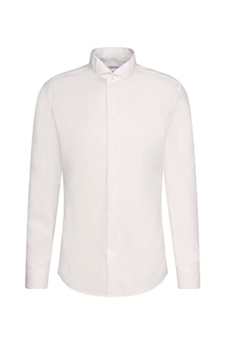 Seidensticker Męska koszula biznesowa – bez prasowania, taliowana koszula – długi rękaw – kołnierz z kołnierzem – mankiet kopertowy – 100% bawełna