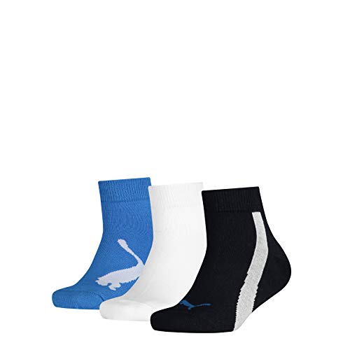 PUMA Unisex skarpety dziecięce (3 sztuki), granatowy/biały/Strong Blue, 31-34