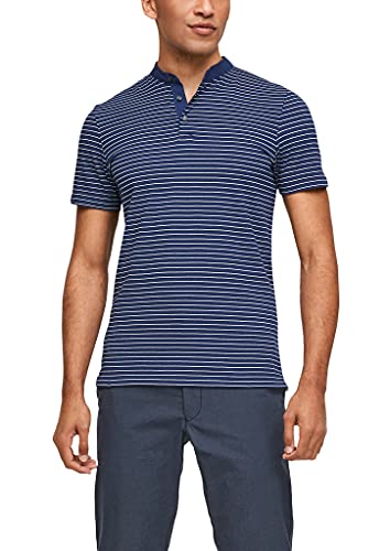 s.Oliver Męska koszulka polo 130.10.105.13.130.2103457, Dark Blue Stripes, XXL
