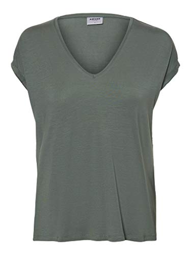 VERO MODA Damska koszulka Vmava Ss V-Neck Tee VMA Noos, Laurel Wreath/, XL