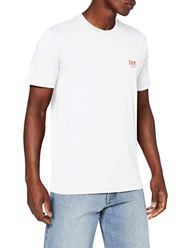 Lee Męski t-shirt Ss Small Logo Tee T-Shirt, biały, S