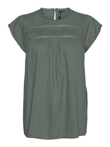 VERO MODA VMDEBBIE Pleat S/L TOP GA NOOS 10247943 damskie, Laurel Wreath, S
