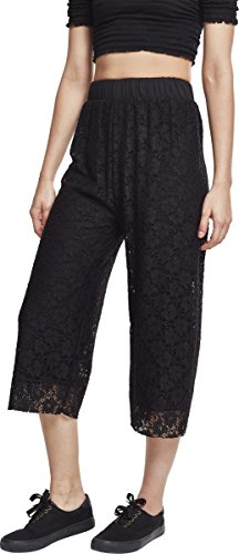 Urban Classics Damskie spodnie Laces Culotte, czarny (Black 00007), S