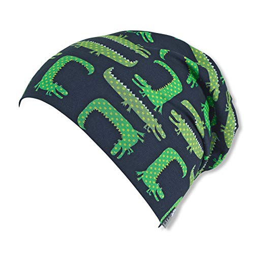 Sterntaler Czapka Slouch-beanie dla chłopców z wzorem rododyla, morski, 45 cm