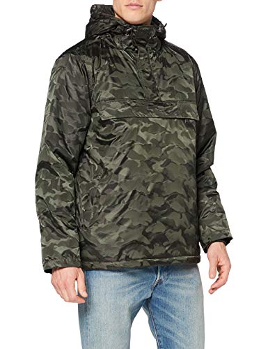 Urban Classics Męska kurtka Camo Pull Over, zielony (Darkolive 551), S