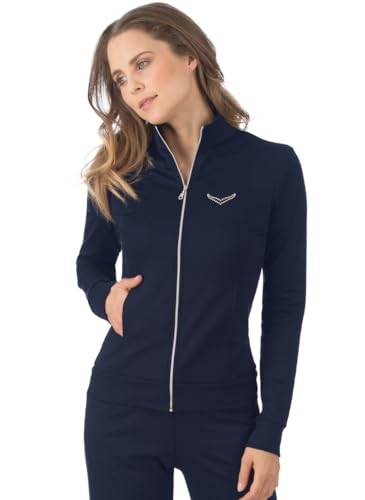 Trigema Damska bluza 502111, Niebieski (granatowy 046), L