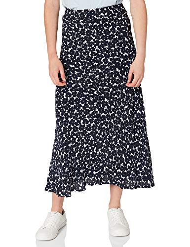 Tommy Hilfiger Damska spódnica z wiskozy krepa midi, Klub House Kwiatowe/Pustynne niebo, 60 PL