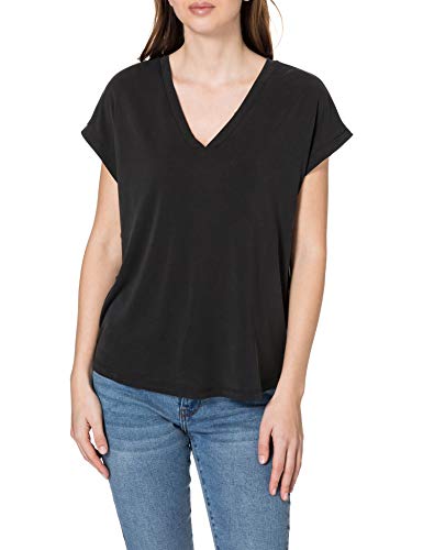 VERO MODA Damska koszulka Vmfilli Ss V-Neck Top Ga Vo, czarny, XL