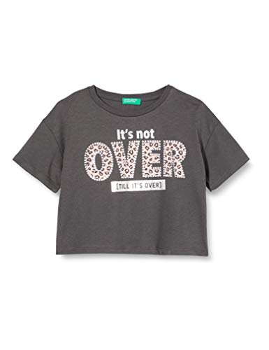 United Colors of Benetton Dziewczęca koszulka z dzianiny tank top, Szary (Magnet C), XS