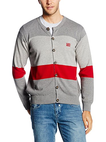 THE INDIAN FACE Kardigan męski, szary melanż, S