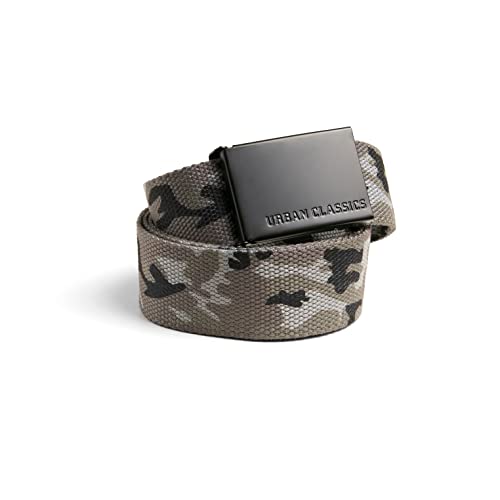 Urban Classics Canvas Belts Pasek Uniseks , Szary/Czarny , 120