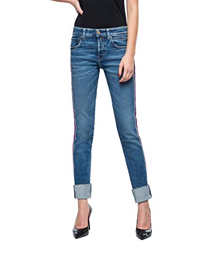 Replay Jeansy damskie Heter, niebieski (Medium Blue 9), 32 PL