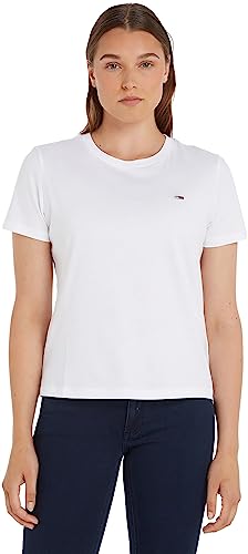 Tommy Jeans Damska koszulka TJW Regular Jersey C Neck, biały, XS