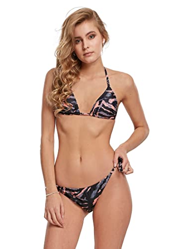 Urban Classics Damski strój kąpielowy Tie Dye, moda kąpielowa, zestaw bikini, Vintage Blue/Papaja, XS