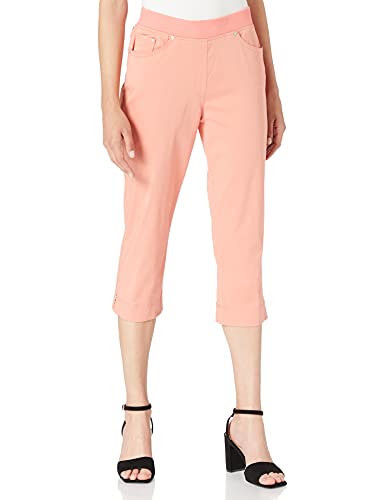 Raphaela by Brax Damskie spodnie damskie w stylu Pamona Capri z dżerseju, wsuwane, letnie bawełniane spodnie, Light Chilli, 44
