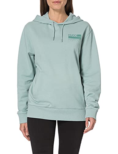 HUGO Damska bluza z kapturem, Light/Pastel Green336, S