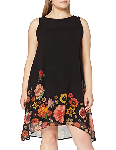 Desigual Damska sukienka Lugano na co dzień, czarny, XS