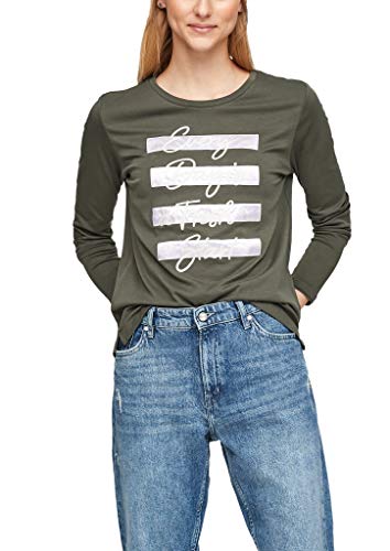 s.Oliver Damska koszulka z długim rękawem z nadrukiem z przodu, 79 d1, 44 PL