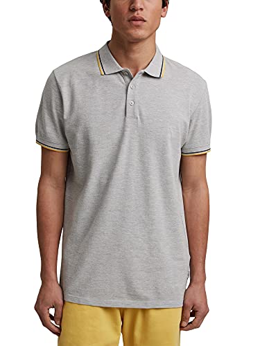 edc by ESPRIT Męska koszulka polo, 044/jasnoszary 5, S