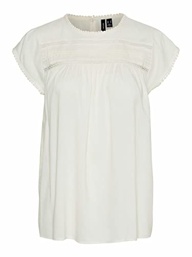 VERO MODA VMDEBBIE Pleat S/L TOP GA NOOS 10247943 damskie, Snow White, L
