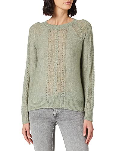 Noa Noa Damski sweter Essential Melange Mohair, z długim rękawem, Desert Sage, XXS