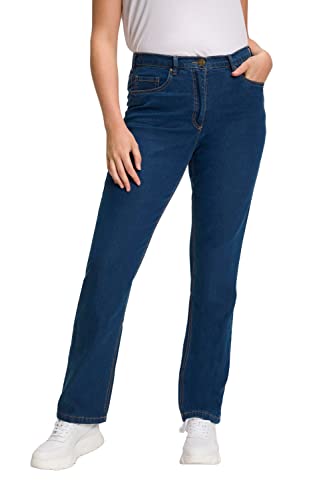 Ulla Popken Damskie spodnie jeansowe, Blue Denim, 58W / 32L