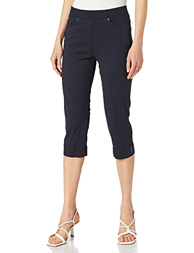 Raphaela by Brax Damskie spodnie damskie w stylu Pamona Capri z dżerseju, wsuwane, letnie bawełniane spodnie, ciemnoniebieski, 40W
