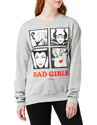 Disney Bluza damska Bad Girls, szary (sportowy szary punkt), 34