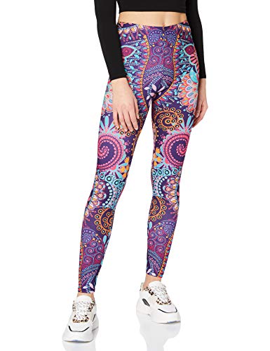 cosey Damskie legginsy 88% poliester, 12% elastan, Flower Festival, rozmiar uniwersalny
