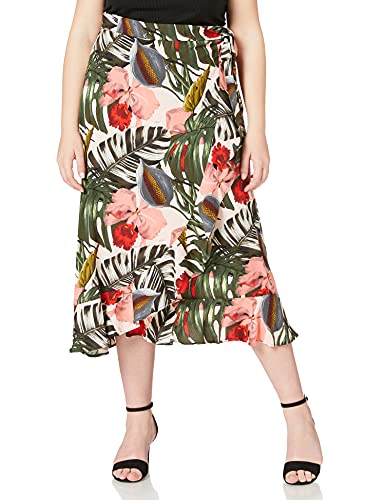 Mexx Damski sweter z nadrukiem Midi Wrap, średni różowy, M