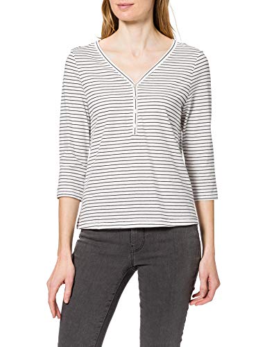 ONLY T-shirt damski, Cloud Dancer/Stripes:night Sky, XS