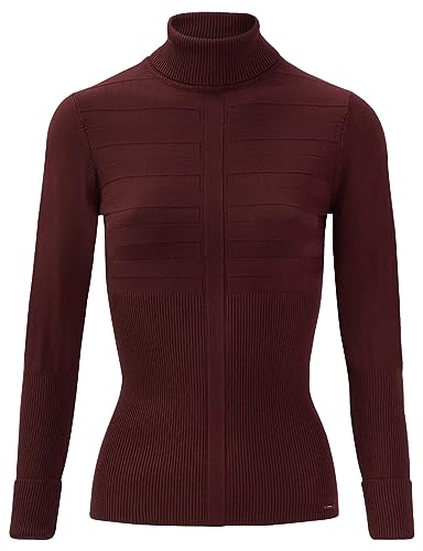 Morgan Sweter damski sweter Fin Col Roulé Mentos, czerwony (Weinrot), XS